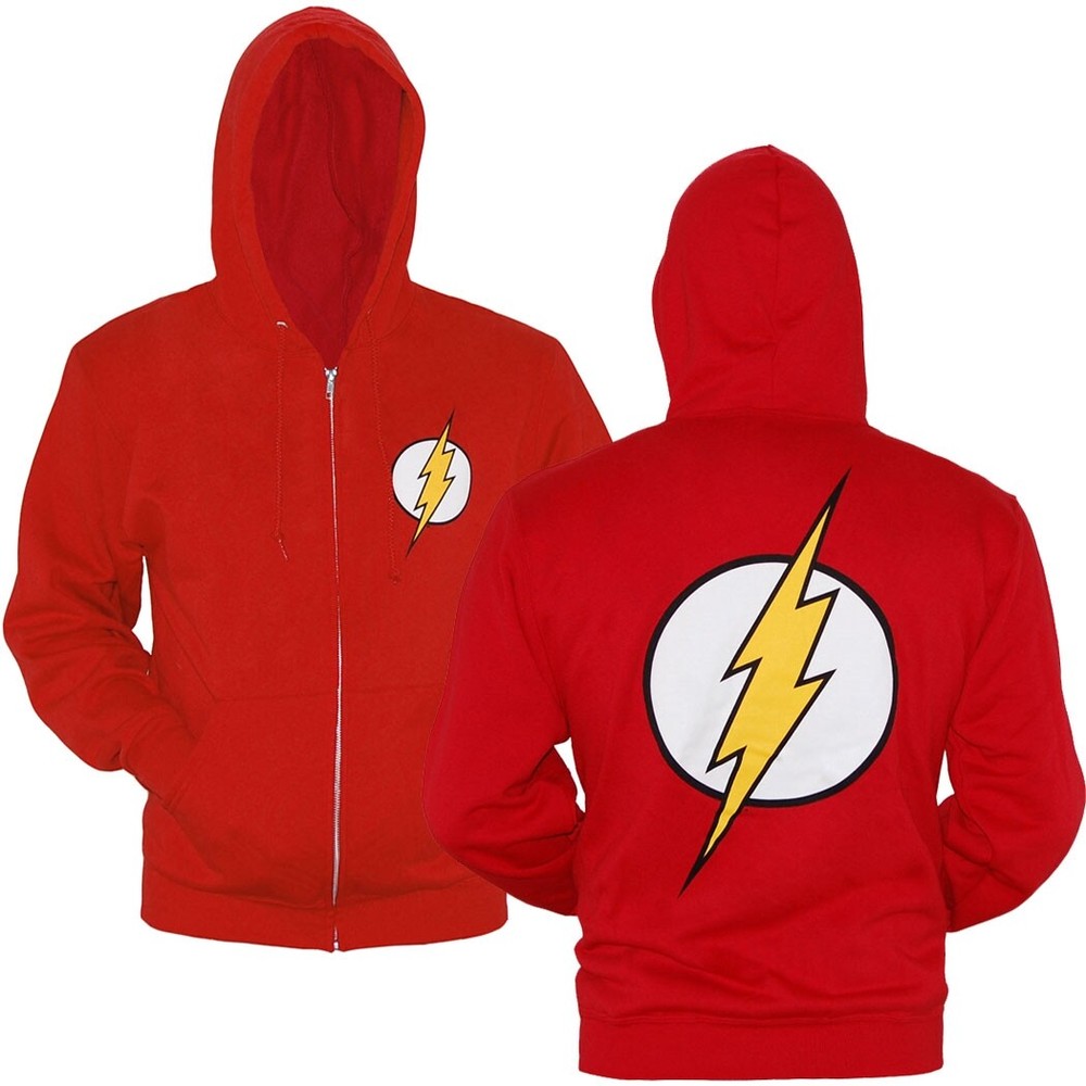 DC Comics Flash Symbol Zip-Up Hoodie