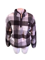 Men’s Nike Fleece Pullover Size S Black white plaid