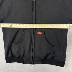 Vintage Dickies Waffle Knit Fleece Lined Jacket Men’s Large Black Faded Zip Up