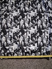 elevenparis Men’s L Black/White Graphic Print Crewneck Pullover Fleece Cotton