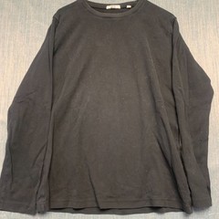 Uniqlo Men’s Sweatshirt Size M Black Solid Long Sleeve Casual Basic 100% Cotton