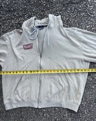 Coors Banquet Hoodie Mens XXL Beige Full Zip Graphic Sweatshirt Beer VTg look