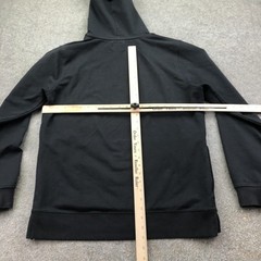 CUTS Hoodie Mens Large Black Pullover Knit Sweatshirt Split Hem Solid Basic