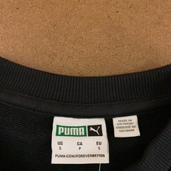 Puma Classics Brand Love Men’s Size Small Black Crew Neck Sweatshirt NWT-Quant2