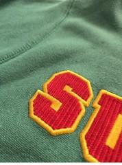 Supreme Green Cord Collegiate Hoodie SS18 size medium