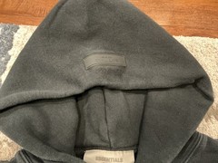 Black Fear Of God Essentials Pullover Hoodie “stretch limo” Size Small
