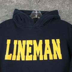Gildan Hoodie Mens Small Blue Heavy Blend Pullover Football Pocket Activewear