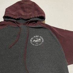 Local Motion Hoodie Sweatshirt Surf Size LARGE Short Sleeve DIY CUT skate
