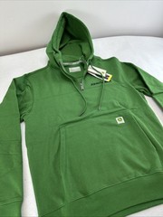 John Deere Hoodie Men’s Quarter Zip Heavyweight Sweatshirt Green Size Small NWT