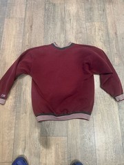 Crable Sportswear Men’s L Burgundy Golf Embroidered Fleece Crewneck Sweatshirt