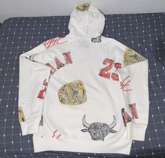 Jordan Brooklyn Fleece Men’s Allover Print Pullover Hoodie FN4545-133 Sz: Medium