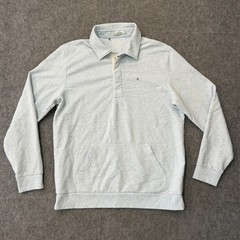 Criquet Heathered Gray Lightweight Collared Polo Sweatshirt Men’s Size Large