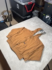Vintage Dickies Thermal Lined Zip Up Hoodie Size XL Brown Y2K Skate