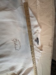 Marthé + François Girbaud White Embroidered Logo Fleece Crewneck One Size
