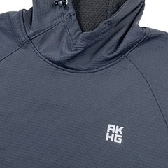Alaskan Hardgear Duluth Pullover Hoodie Men Large Black Fleece Lined Waffle Grid