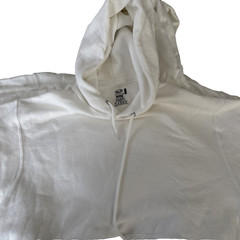 Fruit of the Loom Heavyweight Super Cotton Hoodie Size Lg. White NOS