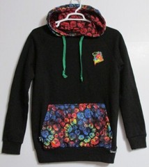 Adult Unisex Grassroots California 420 Rainbow Rose Stash Hoodie Black/Multi