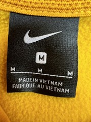 Nike Therma Pullover Color Block Hoodie Navy Blue Yellow Men’s Medium