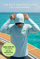 Mahi Jax Long Sleeve Hoodie Shem Creek Collection with 50+SPF sun protection