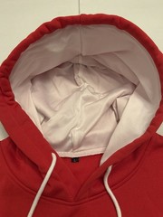 NWOT Unbranded Sweatshirt Hoodie Fleece Red White Navy Blue Men Size Large