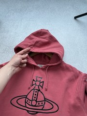 Vivienne Westwood Big Logo Orb Hoodie Pullover Hooded Men’s Luxury Red Size XL