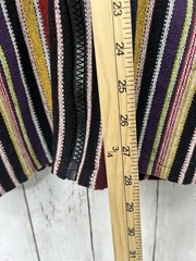 Hoodie One Size Multicolor Woven Drug Rug Zip Jacket Unisex Pockets Mua World