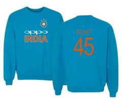 Cricket India Jersey Style Rohit 45 Unisex Crewneck Sweater