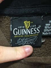Guinness Hoodie Mens XL Dark Brown Graphic Print Hooded Pocket
