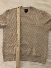 J.Crew Mercantile Quilted Crewneck Pullover Sweatshirt Oatmeal L Mens