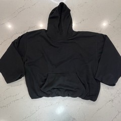 IDLT Basics Loose Perfect Hood iBlack Oversized Unisex Large Double Layer Pocket