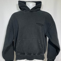Fear of God Essentials Stretch Limo Black Oversized Fleece Hoodie Men’s MEDIUM
