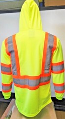 Class 3 Long Sleeve Safety Shirt With Hoodie, Polyester Birdeye mesh
