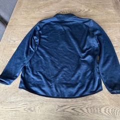 Under Armour Mens Fleece L Navy Blue Heathered Fleece Quarter Zip Pullover
