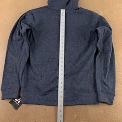 J America Adult Size Small Navy Heahter Fleece Pocket Pullover Hoodie NWT