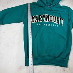 Champion Marymount University Hoodie Mens Small Teal Excellent Collegiate Logo