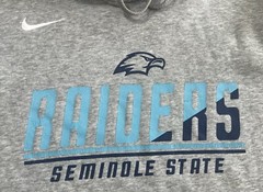 Seminole State Raiders Hoodie Nike Men’s Medium Fleece Florida Gray Fall Winter