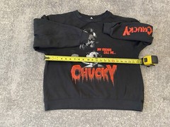 Vtg Chucky Sweater Black Medium My Friends Call Me Chucky Horror See Description