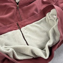 Katahdin Iron Works Hoodie Mens XL Red Sherpa Lined Full Zip Fleece LL Bean
