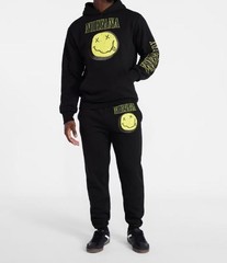 Nirvana Men’s XS S M L XL 2XL 3XL Smile Long Sleeves Hoodie Sweater Black (11J)