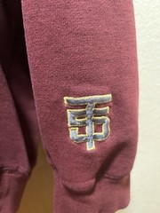 Triple Five Soul 555 Hoodie VTG Y2K Mens XL Burgundy Yellow T5S NYC Baggy Stitch