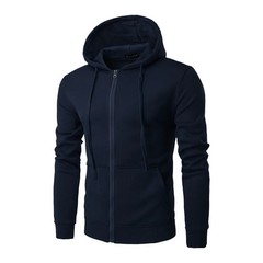 Men’s Autumn Zip Hoodie Jacket Slim Fit Long Sleeve Casual Sweatshirt