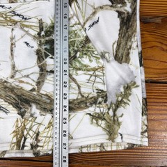Vtg True Timber men size Large white snow camo pull over fleece hoodie USA