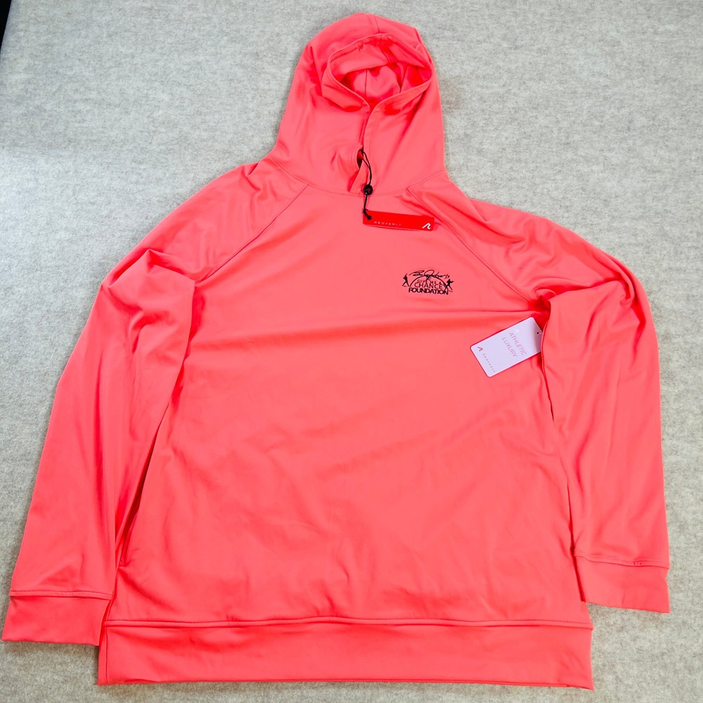 Redvanly Larkin Hoodie Coral Pullover Performance Golf Mens XL Bo Jackson Logo