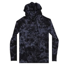 Tie Dye Crystal Black Long Sleeve Hoodie Adult S M L XL 2XL 3XL 100% Cotton