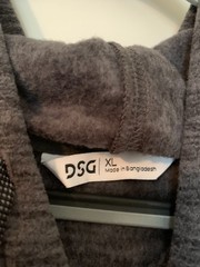 DSG Mens Fleece Hoodie Size XL Performance Stretch Gray NEW with Tags!