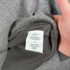 Vince Hoodie Mens L Gray Slim Fit Cotton Rayon Blend Pullover Sweatshirt Soft