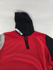 Nike Color Block Club Fleece Pullover Hoodie Men’s L Red/Black New