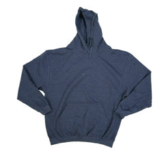 24 Tultex 320 Fleece Lined Heather Denim Pullover Hoodie Sweatshirt Blank Mens L