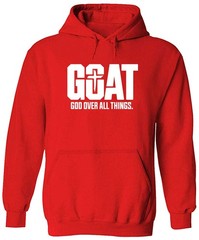 Christian Jesus Faith Hoodie Sweater Pullover Goat God Over All Things Religious