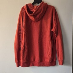 Carhartt Men’s Coral Orange Pullover Hoodie Sweatshirt Loose Fit Size Large